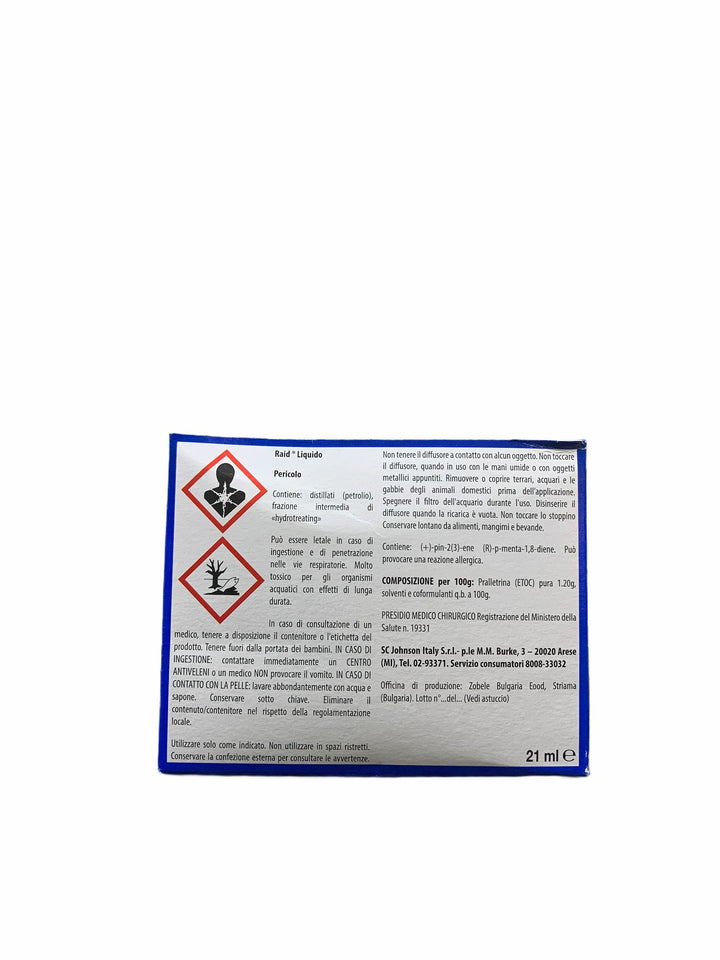 Raid liquido diffusore + ricarica 30 notti eucalipto 21 ml