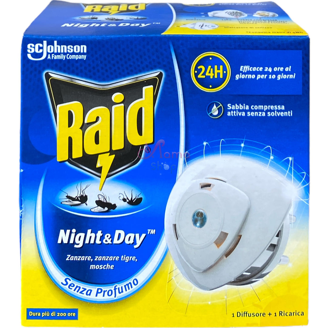 Raid night&day 1 diffusore + 1 ricarica 200 ore
