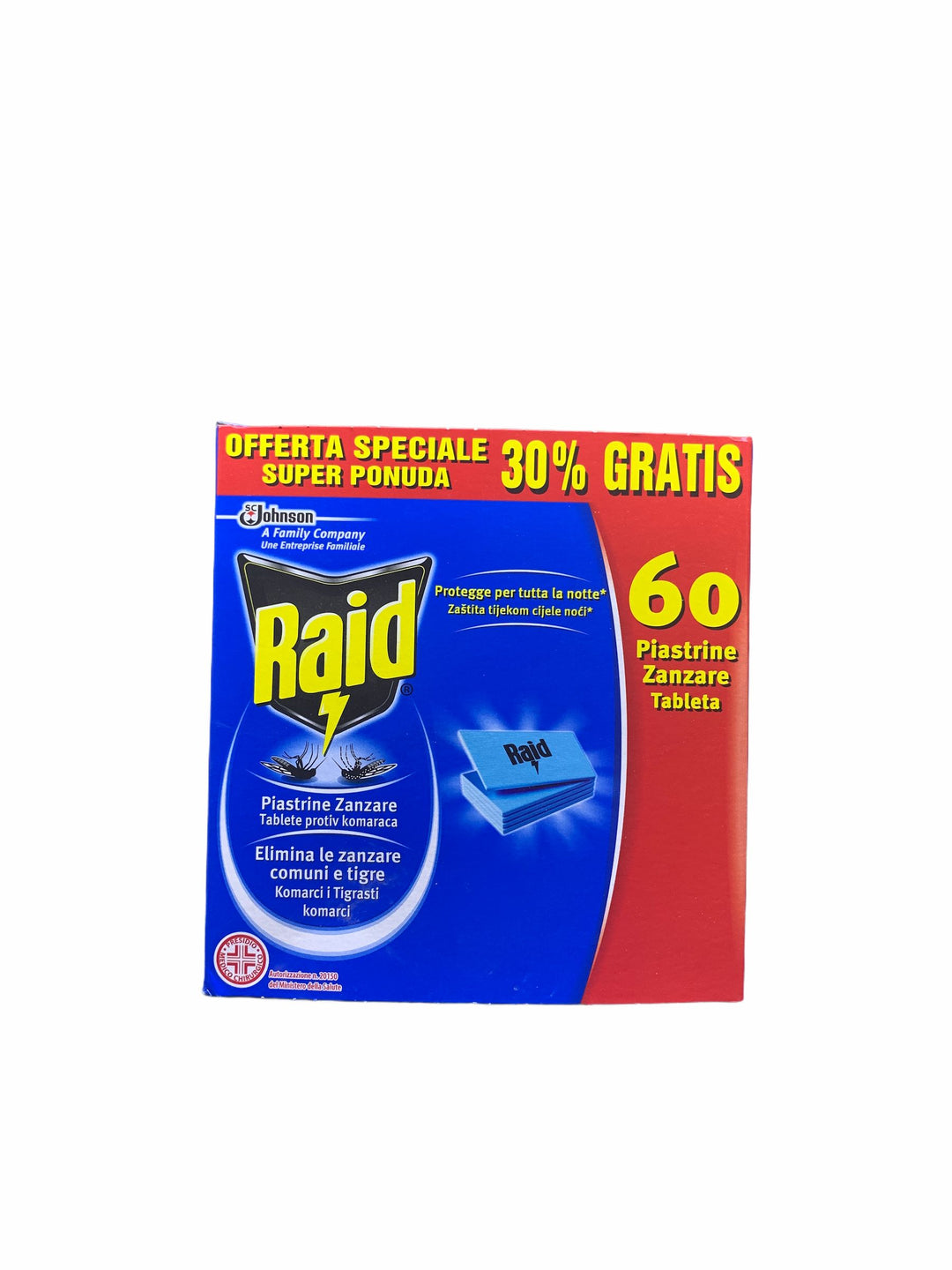 Raid piastrine antizanzare x60