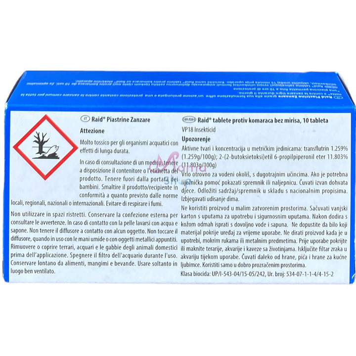 Raid piastrine classiche da 10 pezzi