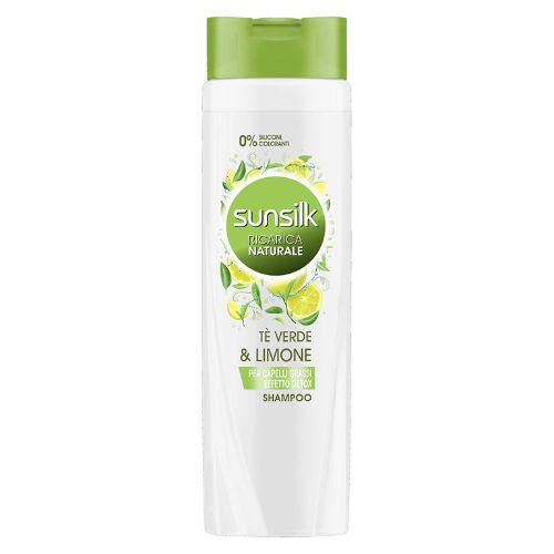 Sunsilk shampoo ricarica naturale tè verde e limone capelli grassi 250 ml
