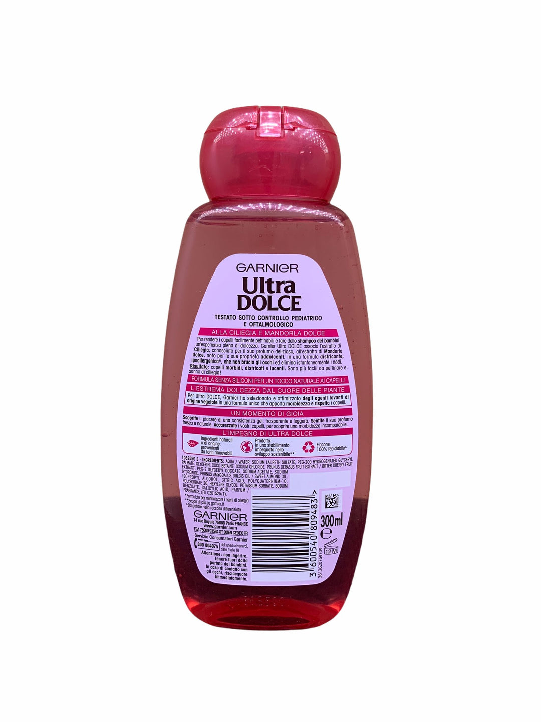 Ultra dolce shampoo bambini 2 in 1 ciliegia e mandorla dolce 250 ml