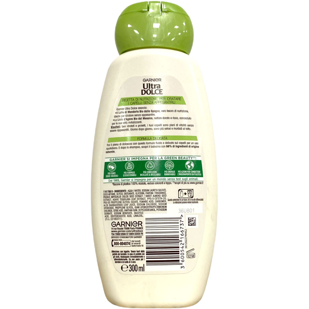 Ultra dolce shampoo idratante con latte di mandorla nutriente 300 ml