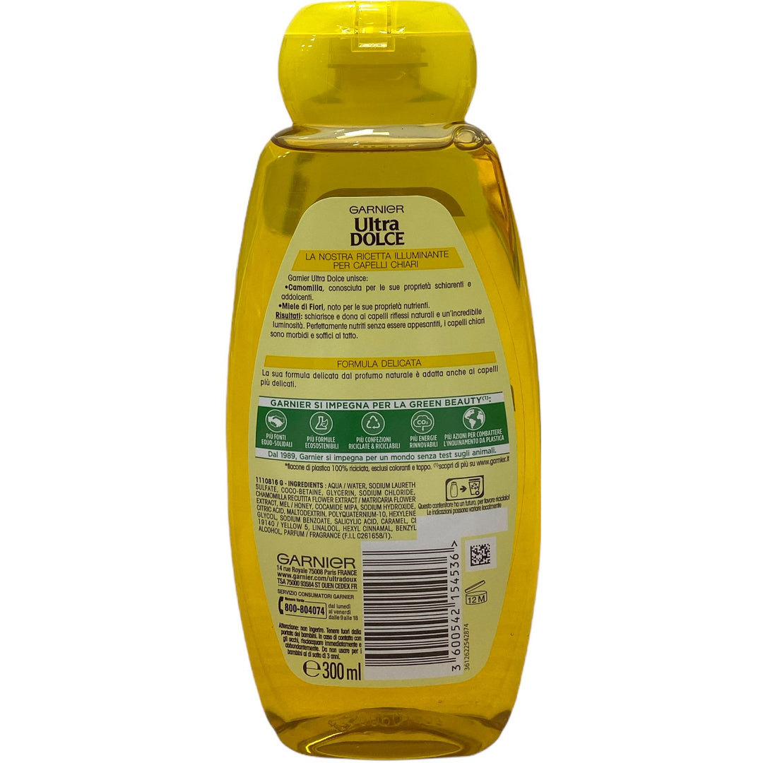 Ultra dolce shampoo illuminante capelli chiari camomilla e miele di fiori 300 ml