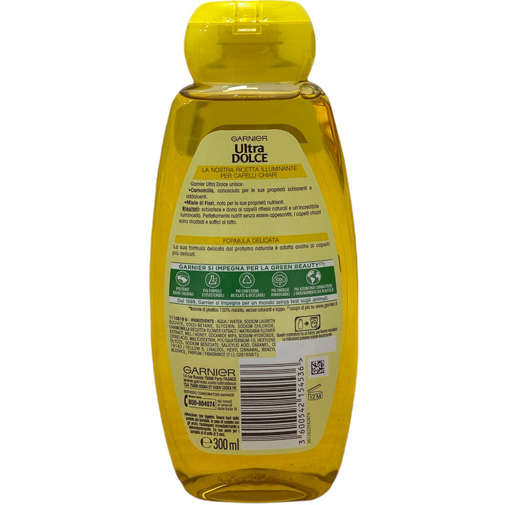 Ultra dolce shampoo illuminante capelli chiari camomilla e miele di fiori 300 ml
