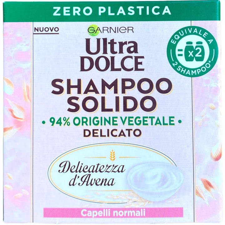 Ultra dolce shampoo solido delicato con delicatezza d'avena per capelli normali 60 grammi