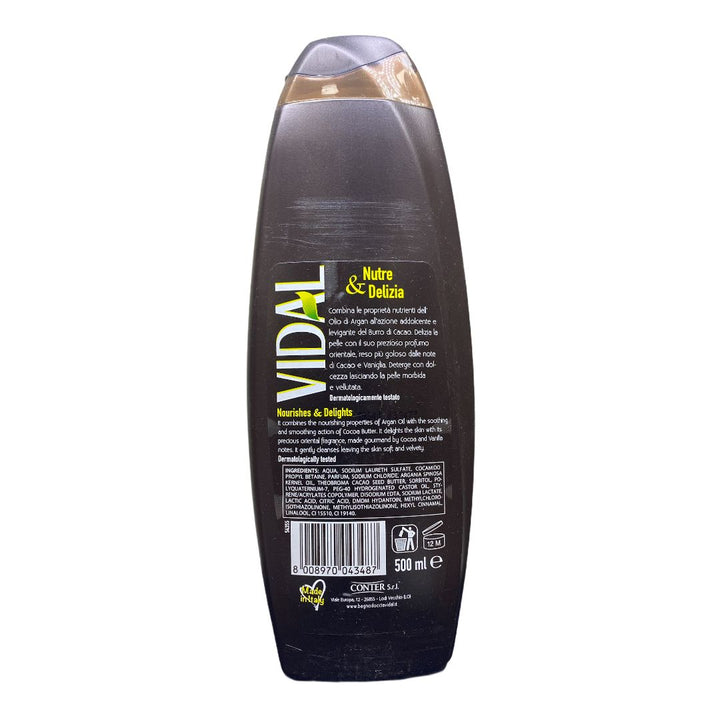 Vidal bagno doccia argan e cocoa 500 ml