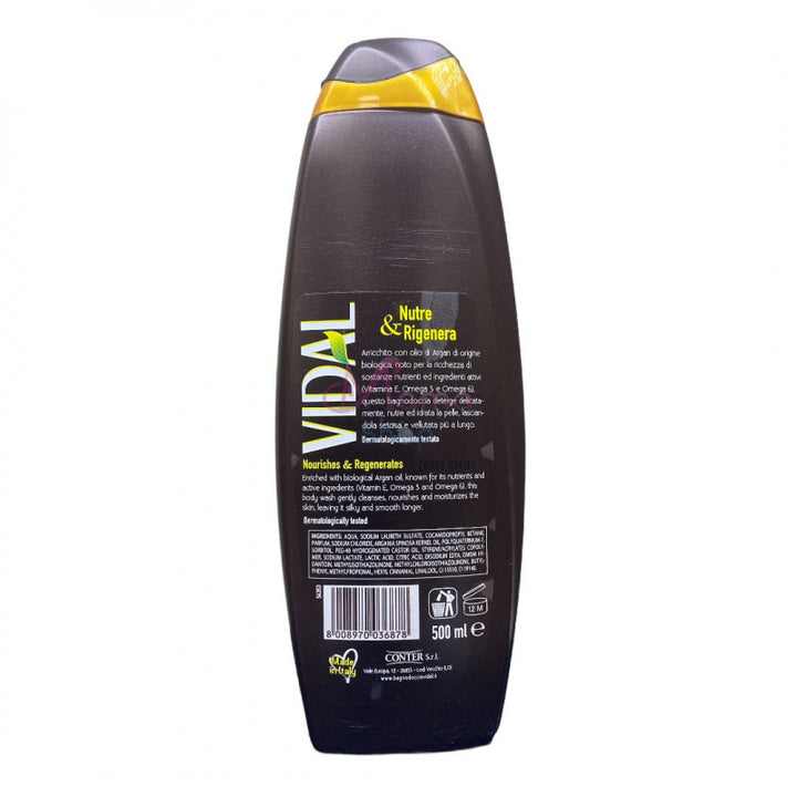 Vidal bagnodoccia argan oil con olio di argan 500 ml