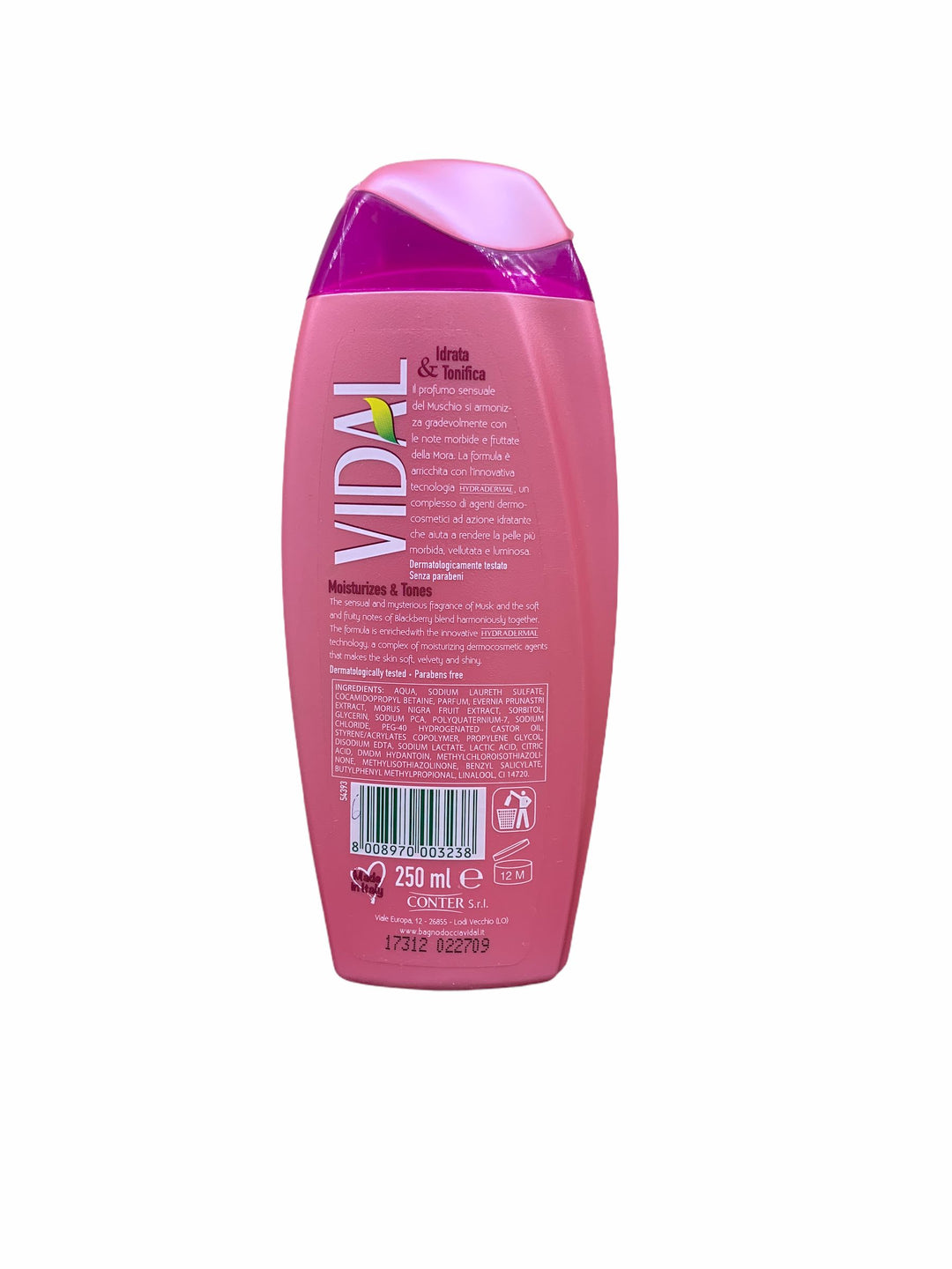Vidal doccia schiuma mora e muschio 250 ml