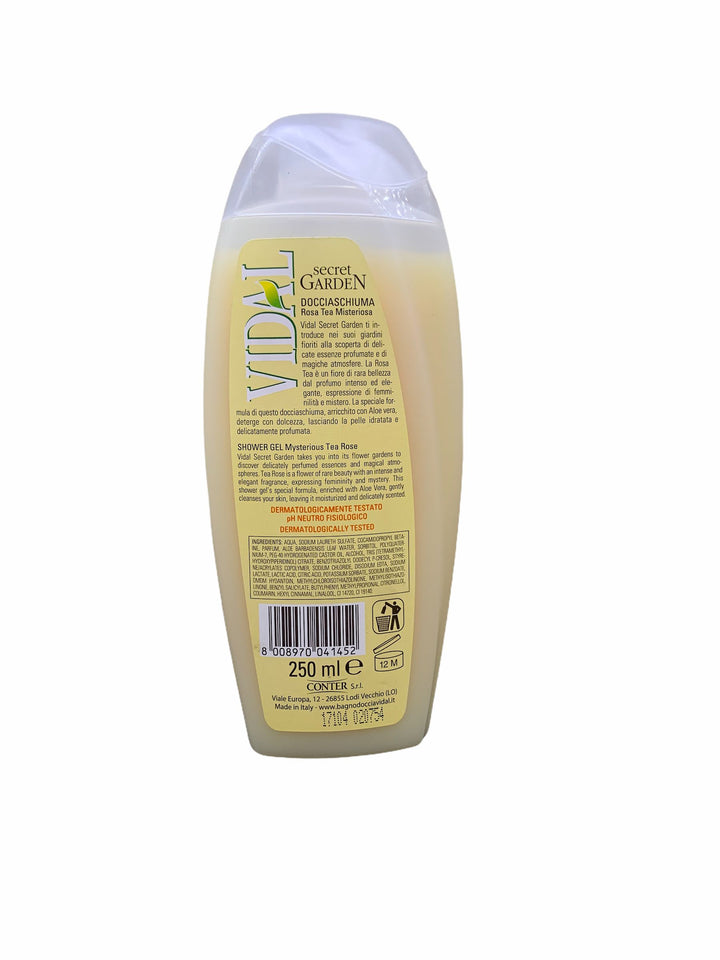Vidal doccia schiuma secret garden rosa tea 250 ml