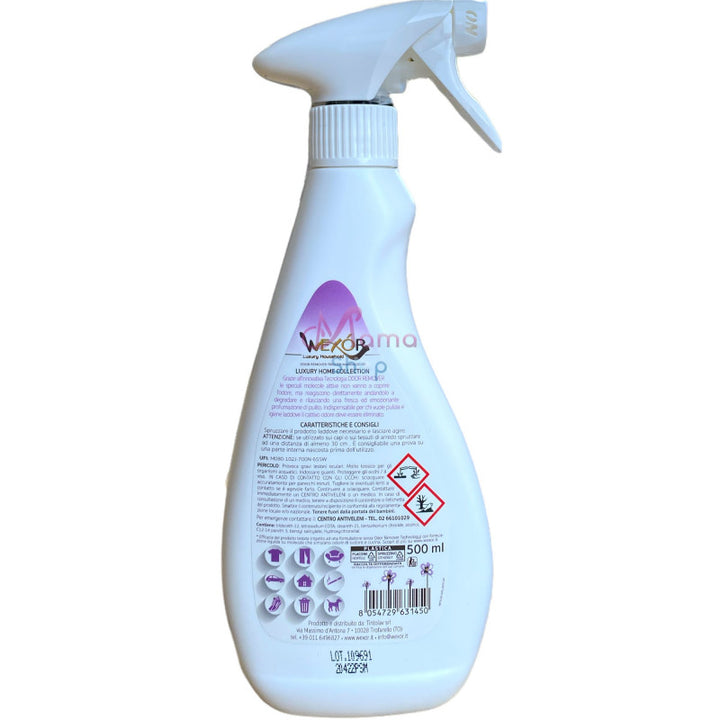 Wexor elimina odori per tessuti e ambiente con tecnologia odor remover 500 ml